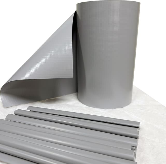 Detalle de TENAX Twist 0,19 cm x 35 m Grigio — Strisce frangivista in PVC con 25 clip per recinzioni e balconi