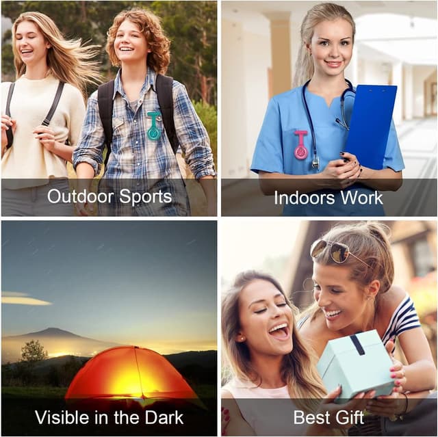 Thumbnail 6 de Vicloon Krankenschwester Uhr Clip 3er Set