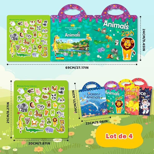 Detalle 2 de GUYUCOM livres d’autocollants réutilisables 4