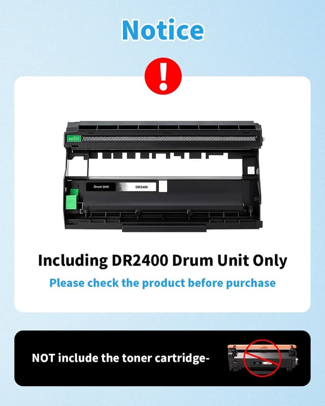 Detalle 2 de Yowell DR2400 Trommelleinheit kompatibel TN2420