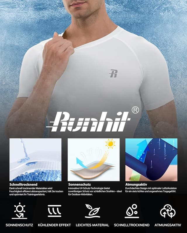 Thumbnail 5 de Runhit Kompressionsshirt Herren 3er Pack