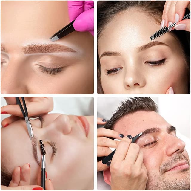 Thumbnail 6 de URAQT set pinzette sopracciglia professionali da 6 pezzi con astuccio in pelle