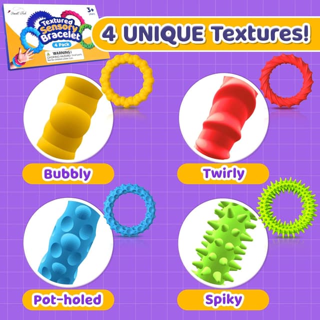 Thumbnail 3 de Sensory Fidget Bracelet 4-Pack