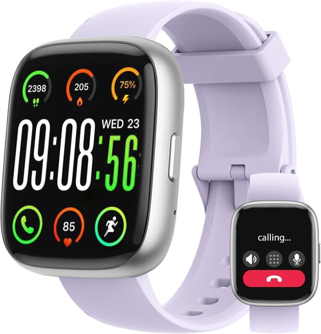 Detalle de Reloj Inteligente Alexa 1,83 Pulgadas Morado para Android e iOS