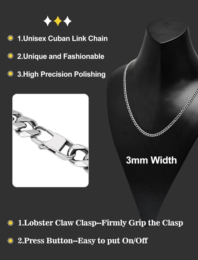 Detalle 2 de Inscca Herren Halskette 316L, 70 cm