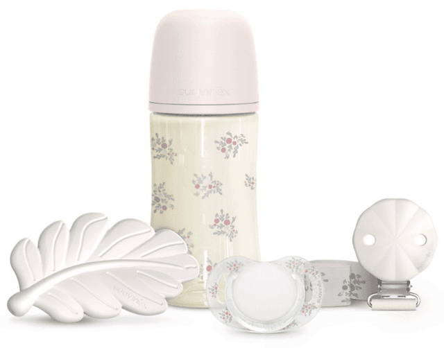 Imagen de Suavinex Poetry Set Chupete, Biberón 270 ml y Mordedor rosa en OfertitasTOP