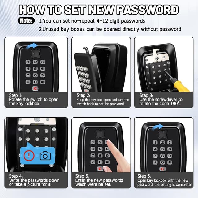 Thumbnail 6 de KeySafe Pro 12-Digit Wall Mounted Key Box