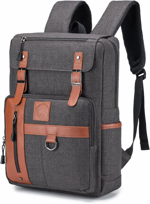 Detalle de SUCIKORIO 40x30x15cm Travel Backpack Underseat Cabin Bag with 15.6-inch laptop compartment (Brown)