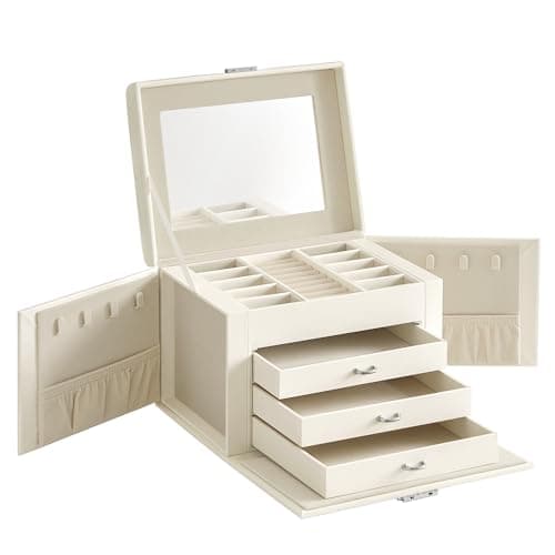 Detalle de SONGMICS JBC159W02 Caja Joyero 4 Niveles