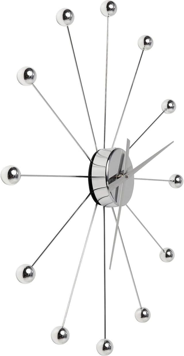 Detalle de Kare Design Horloge murale Like Umbrella Boules chromé (diamètre 60 cm) – décor moderne minimaliste