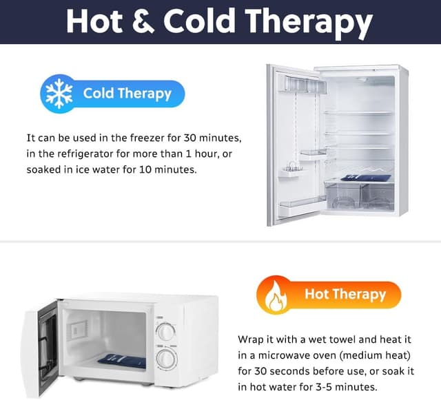 Detalle 2 de AOOWU poche de glace réutilisable 3 pièces (froid et chaud) pour blessures et douleurs