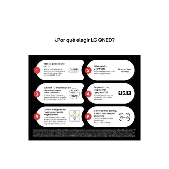 Detalle de LG QNED QNED8E 43" 4K Smart TV HDR10 Pro IA