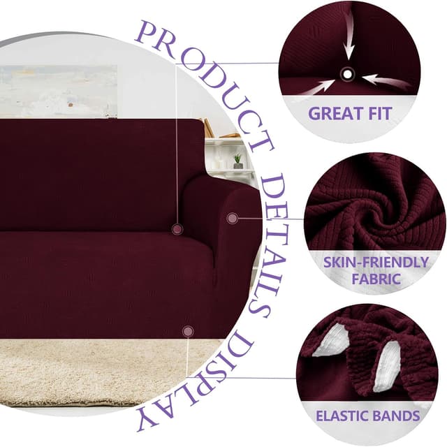 Thumbnail 5 de Ystyle Funda Sofa Ajustable 3 Plazas Rojo