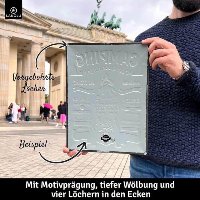 Detalle de LANOLU Blechschild „60 Jahre Legende“ – Deko zum 60. Geburtstag, 20 x 30 cm