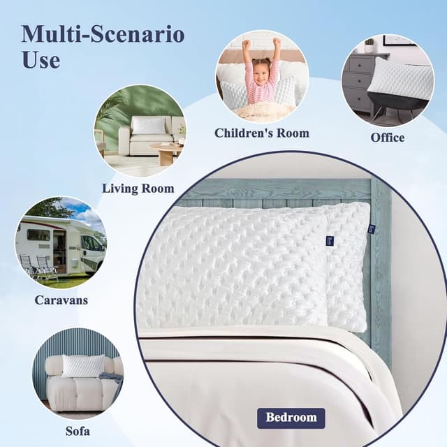 Thumbnail 5 de BedStory Shredded Memory Foam Pillow 50x75 cm