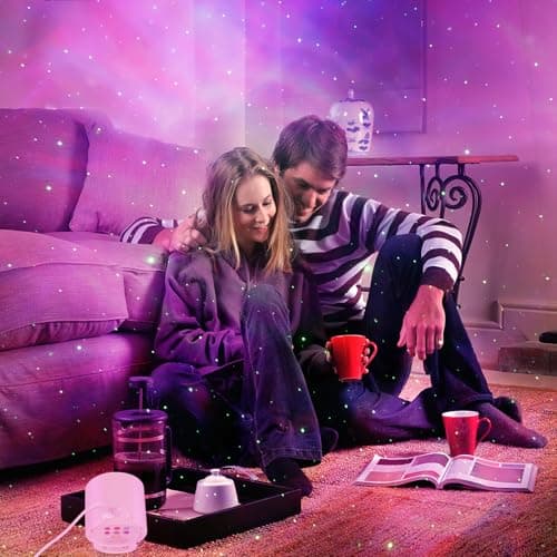 Detalle de Proyector Estrellas MHAZDZE con control remoto: Vía Láctea LED, brillo y velocidad ajustables