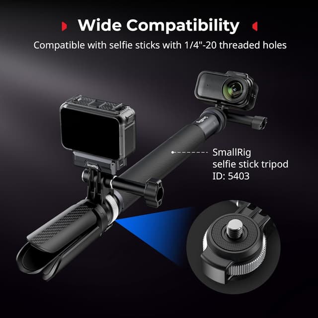 Detalle 2 de SMALLRIG Selfie Stick Adapter 5762 für 1/4-Zoll