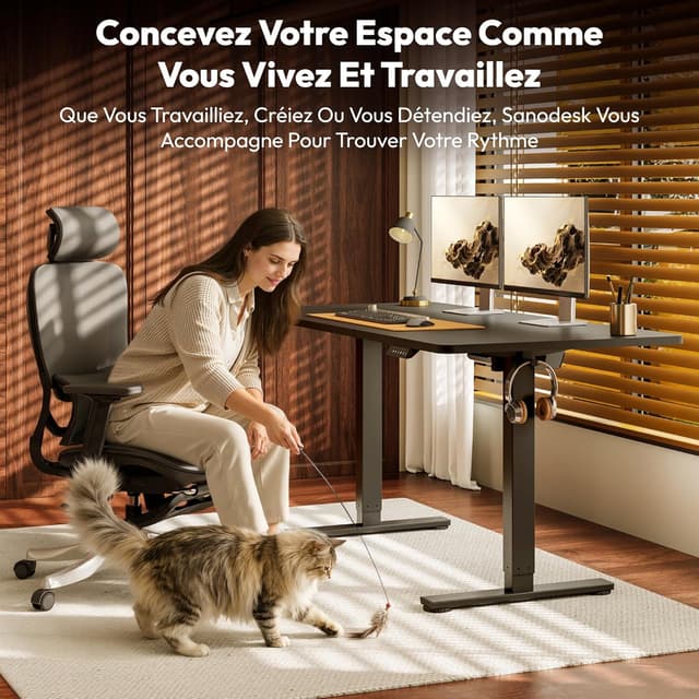 Detalle 2 de SANODESK bureau debout 180x80 cm ⚙