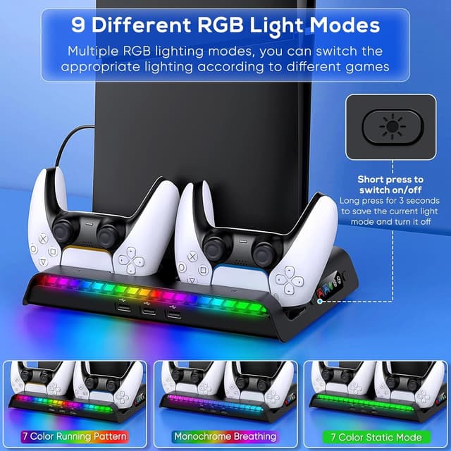 Detalle 2 de PS5 Slim RGB Cooling Stand