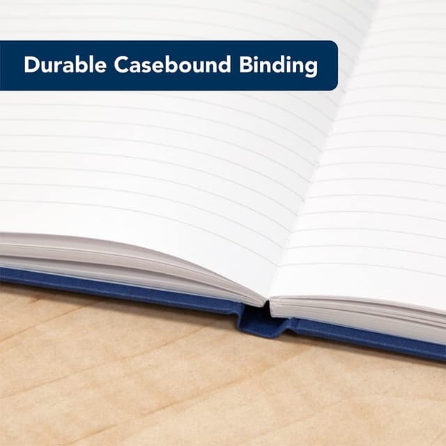 Detalle 2 de Summit A5 Hardback Casebound Notebook (Ruled) – Blue, 192 Ruled Pages, Pack of 5