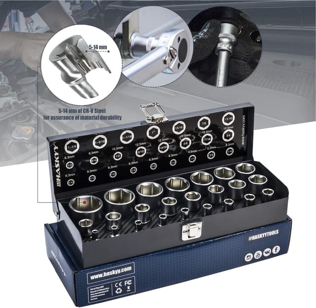 Thumbnail 4 de HASKYY Juego de herramientas en pulgadas SAE