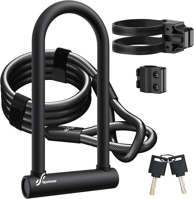 Detalle de Sportneer Bike Lock 18mm Heavy Duty U-Lock