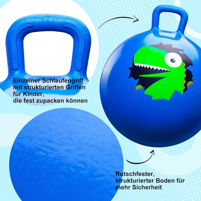 Detalle de Hüpfball 45 cm mit Griff für Kinder