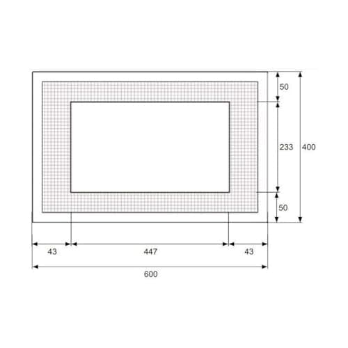 Detalle 2 de Micel Marco para microondas 600 x 400 mm en blanco (94505)