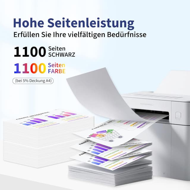 Detalle de Zoyood kompatible Druckerpatronen für Epson 405/405XL im 10er-Pack (für ausgewählte WorkForce Pro Modelle)