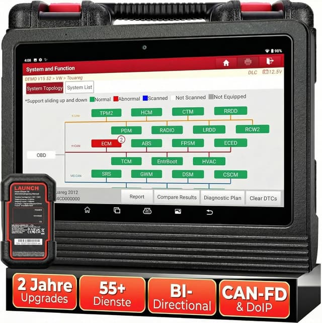Detalle de LAUNCH X431 V+ PRO 5.0 (LAUNCH X431 V+ 5.0) OBD2 Diagnosegerät mit ECU-Codierung und 55+ Wartungsservices
