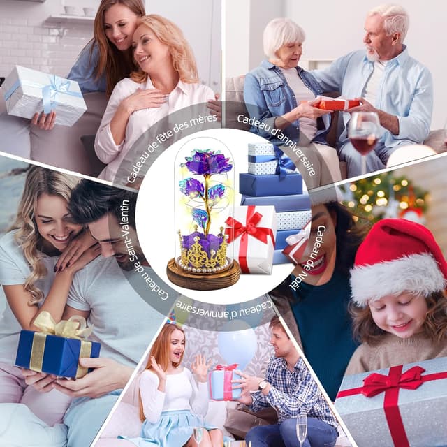 Thumbnail 1 de Hemiro Rose éternelle dans un verre