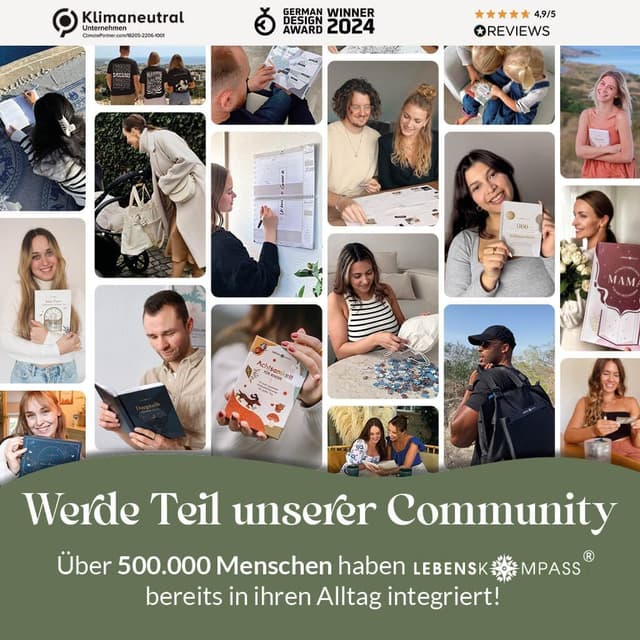 Thumbnail 6 de Lebenskompass Terminplaner A5 BLĂTENGLANZ đ