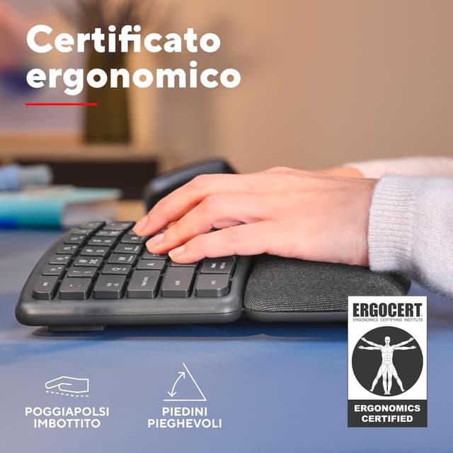 Thumbnail 3 de Trust Arvia Tastiera Ergonomica Wireless