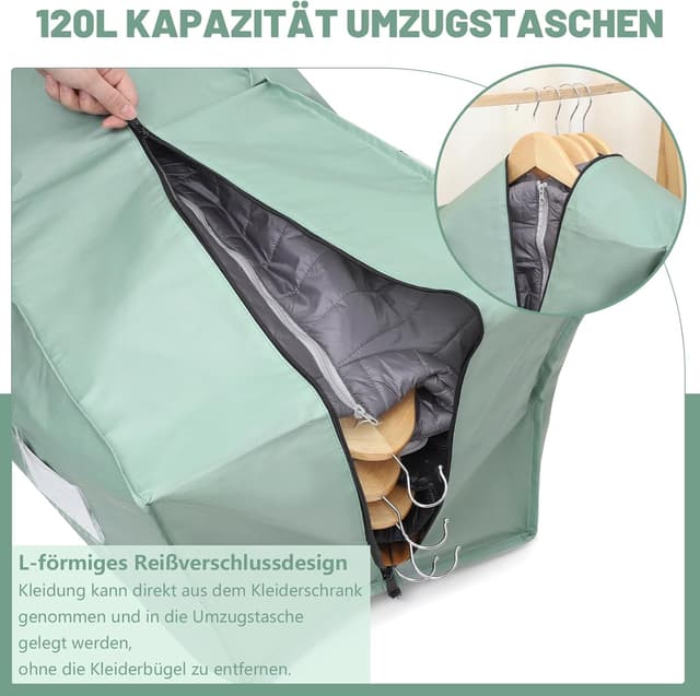 Detalle 2 de Dntorx 4er Pack 120 L Aufbewahrungstasche