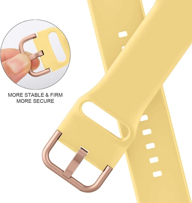 Detalle de Adepoy 2-Pack Soft Silicone Sport Watch Straps for Apple Watch (38–49mm) with Classic Clasp