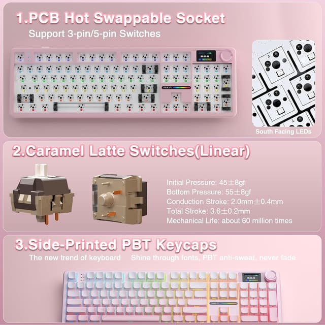 Thumbnail 4 de AULA F108 PRO wireless mechanical keyboard 8000mAh ⌨