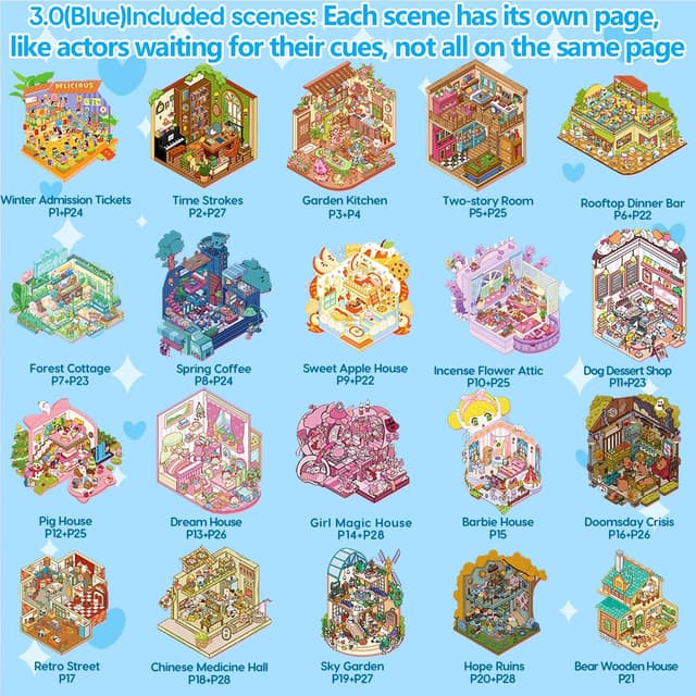 Detalle 2 de Kunoli 3D House Sticker Kit 40 sets 🧩