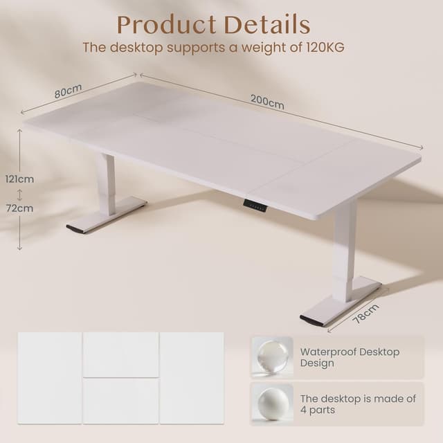 Thumbnail 1 de FLEXISPOT Bureau Assis Debout 200×80 cm 2 moteurs