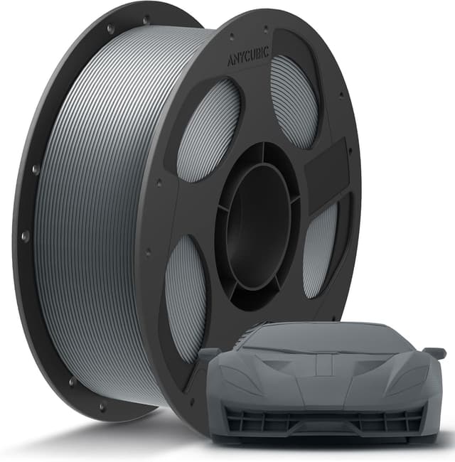Detalle de Anycubic PLA+ 1.75mm 3D Printer Filament (PLA Plus) – High Toughness, +/-0.02mm accuracy, 2 Pack 1KG, Iridescent Blue & Bright Red
