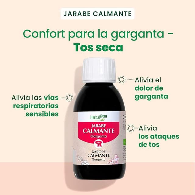 Thumbnail 1 de HERBALGEM Jarabe Calmante Garganta Orgánico 150ml