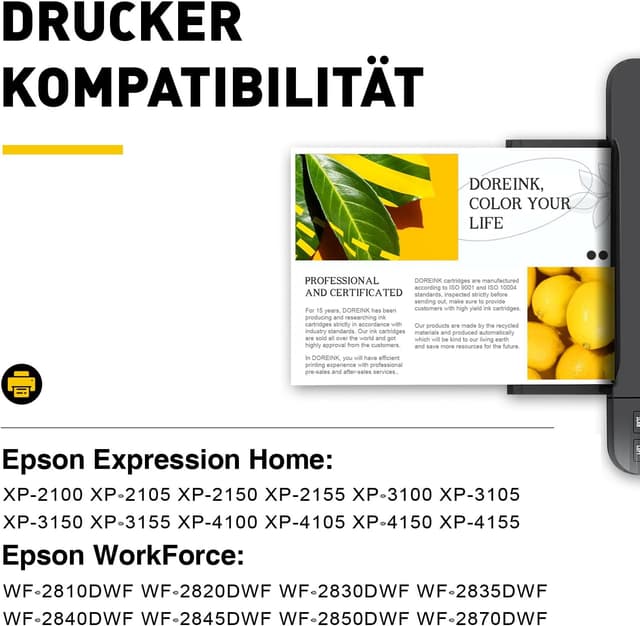 Detalle 2 de DOREINK 603XL 12er Pack Druckerpatronen für Epson