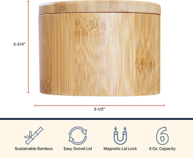 Thumbnail 5 de Totally Bamboo Salt Cellar 6 oz 🧂