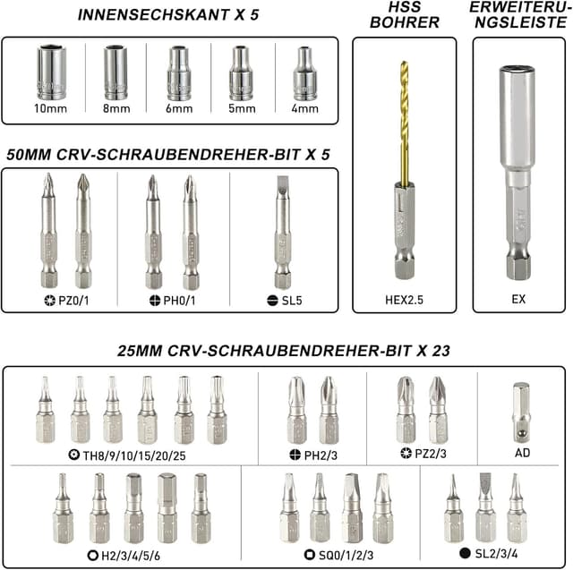 Thumbnail 3 de HYCHIKA Akkuschrauber 6 Nm 2000 mAh