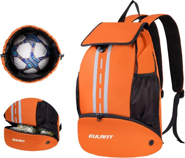 Detalle de EULANT Upgraded Football Backpack with Shoe Compartment and Wet Dry Separation