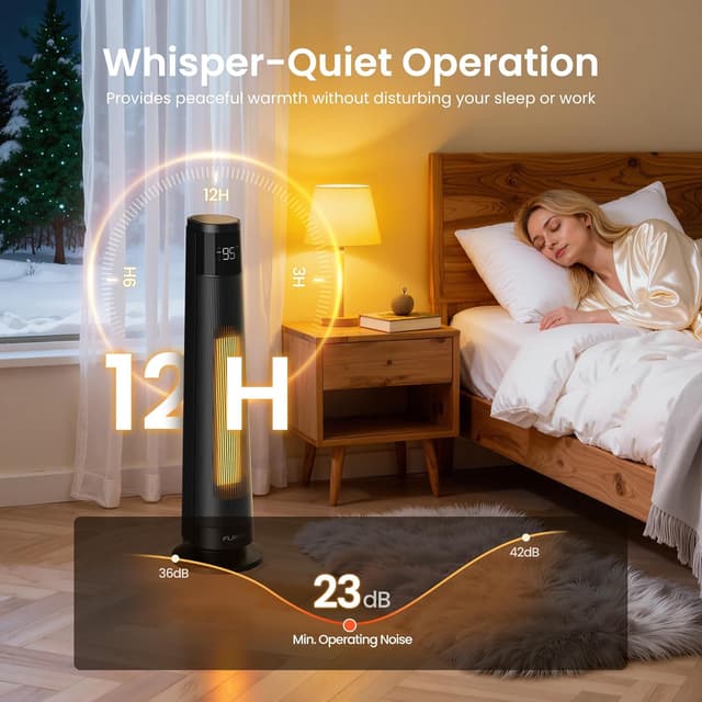 Thumbnail 5 de FLANUR 1500W Space Heater with Wi‑Fi thermostat