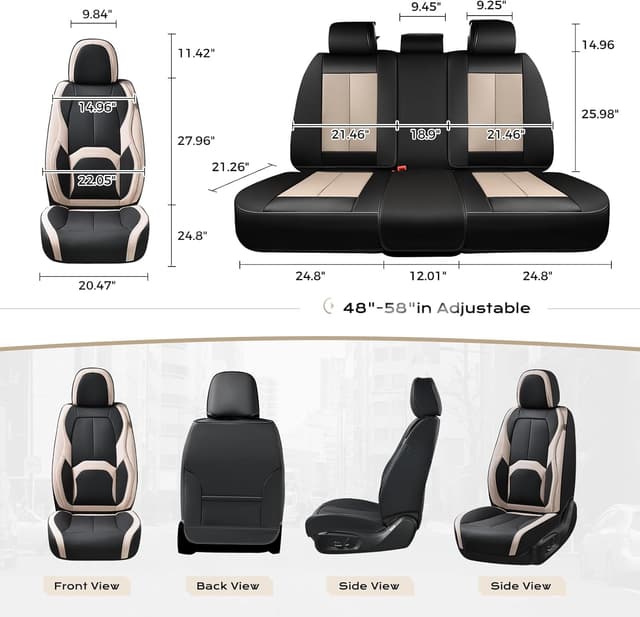 Thumbnail 5 de Coverado Leather Car Seat Covers Full Set