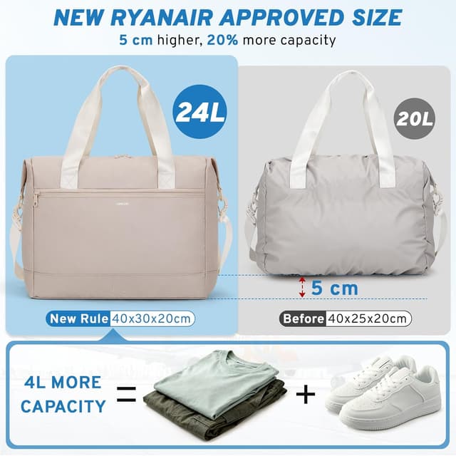 Detalle de VSNOON Foldable 24L Ryanair Cabin Bag