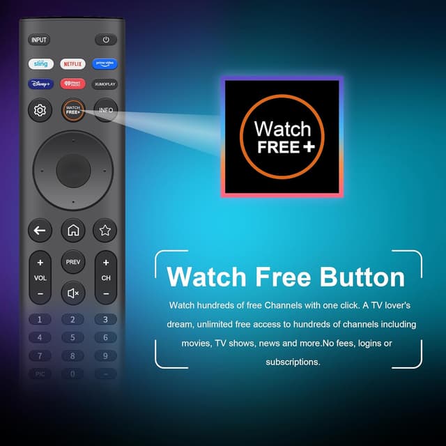 Detalle de Replacement Remote for VIZIO Smart TVs (Universal IR) — Compatible with XRT140/XRT136/XRT260/XRT270 & OLED/SmartCast Series