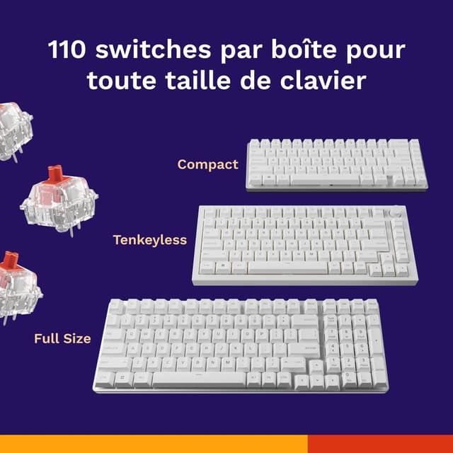 Thumbnail 5 de Glorious Gaming Fox 110 switches linéaires ⌨