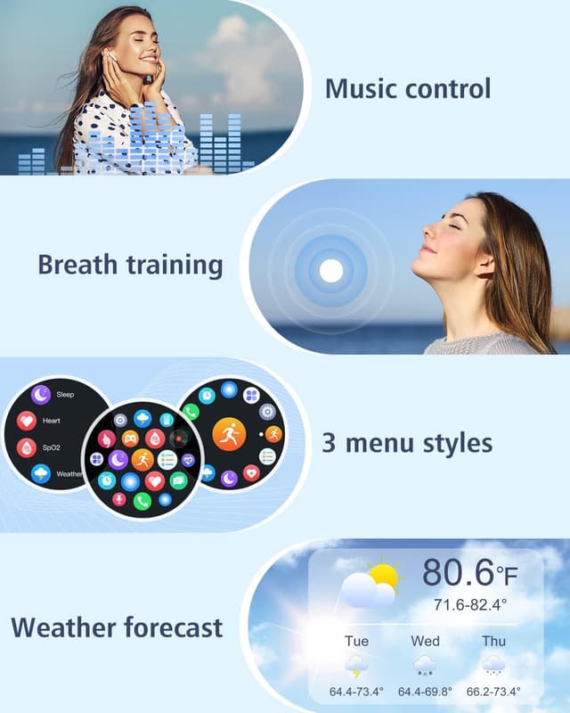 Thumbnail 6 de HUAKUA Smartwatch donna Bluetooth